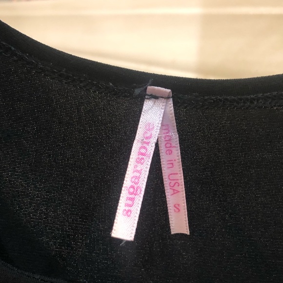 Vintage Y2K Sugar Spice Short Sleeve Gold Brush Abstract Blouse Top - Picture 2 of 4